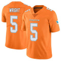 Fenge M.Dolphins #5 Jaylen Wright Player Orange Limited Home Game Stitched Jerseys