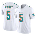 Fenge M.Dolphins #5 Jaylen Wright Player White Limited Vapor F.U.S.E. Home Game Stitched Jerseys
