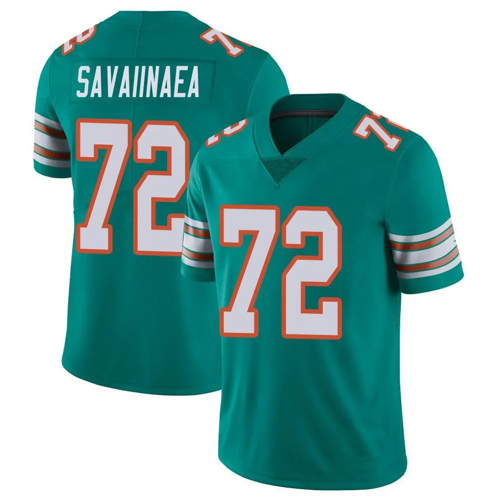 Fenge M.Dolphins #72 Jonah Savaiinaea Player Aqua Limited Alternate Vapor Untouchable Home Game Stitched Jerseys
