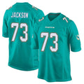 Fenge M.Dolphins #73 Austin Jackson Player Aqua Team Color Home Game Stitched Jerseys