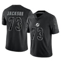 Fenge M.Dolphins #73 Austin Jackson Player Black Reflective Limited Game Stitched Jerseys