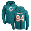 Fenge M.Dolphins #94 Jordan Phillips Player Aqua LOGO Pullover Hoodies Limited Stitched Jerseys