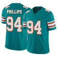 Fenge M.Dolphins #94 Jordan Phillips Player Aqua Limited Alternate Vapor F.U.S.E. Home Game Stitched Jerseys