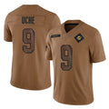 Fenge M.Dolphins #9 Joshua Uche Player Brown Salute To Service Limited Stitched Jerseys