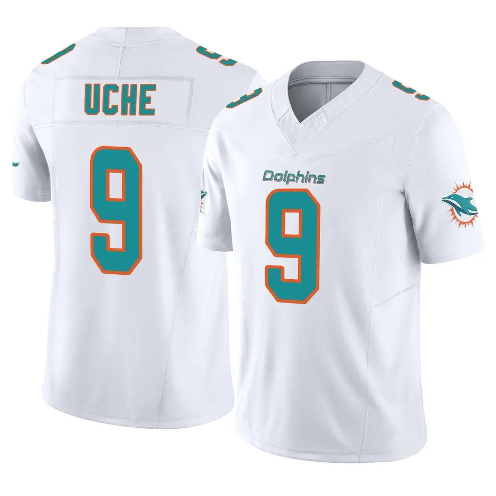 Fenge M.Dolphins #9 Joshua Uche Player White Limited Vapor F.U.S.E. Home Game Stitched Jerseys