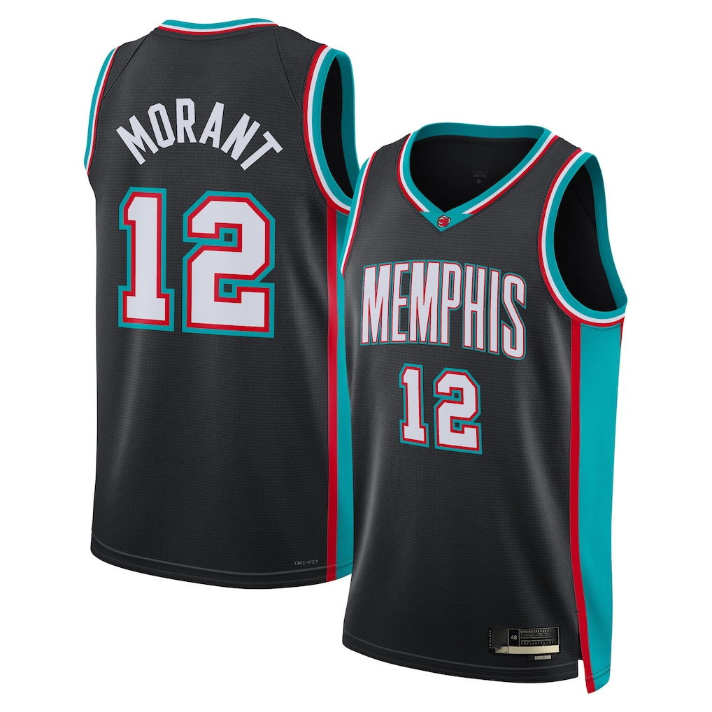 Fenge M.Grizzlies #12 Ja Morant Black Swingman Stitched Jerseys- Classic Edition