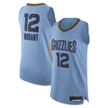 Fenge M.Grizzlies #12 Ja Morant Light Blue Authentic Player Stitched Jerseys- Statement Edition