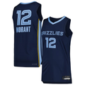 Fenge M.Grizzlies #12 Ja Morant Navy Authentic Stitched Jerseys- Icon Edition