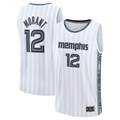 Fenge M.Grizzlies #12 Ja Morant White 2025-2026 City Edition Fast Break Stitched Jerseys