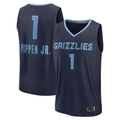 Fenge M.Grizzlies #1 Scotty Pippen Jr. Navy Fast Break Replica Player Stitched Jerseys- Icon Edition