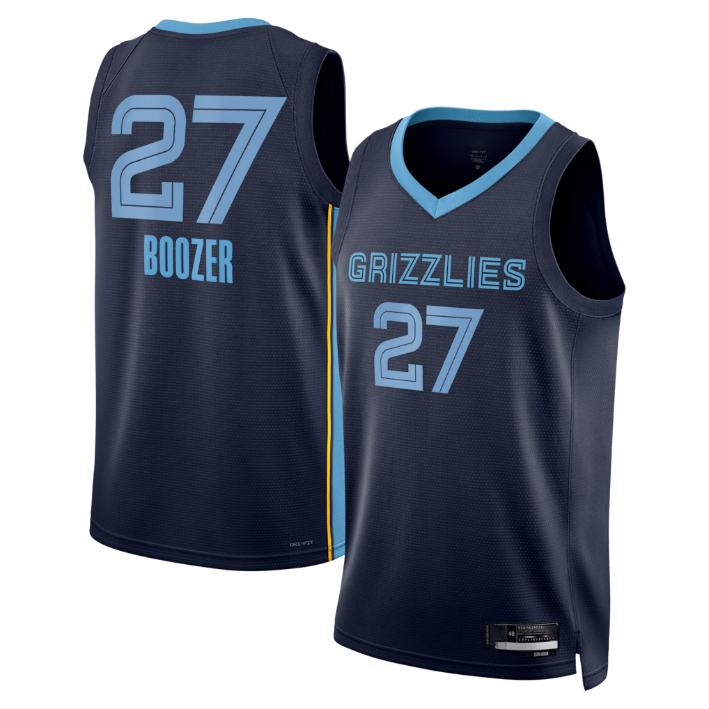 Fenge M.Grizzlies #27 Cameron Boozer Navy 2026 Draft Swingman Stitched Jerseys- Icon Edition