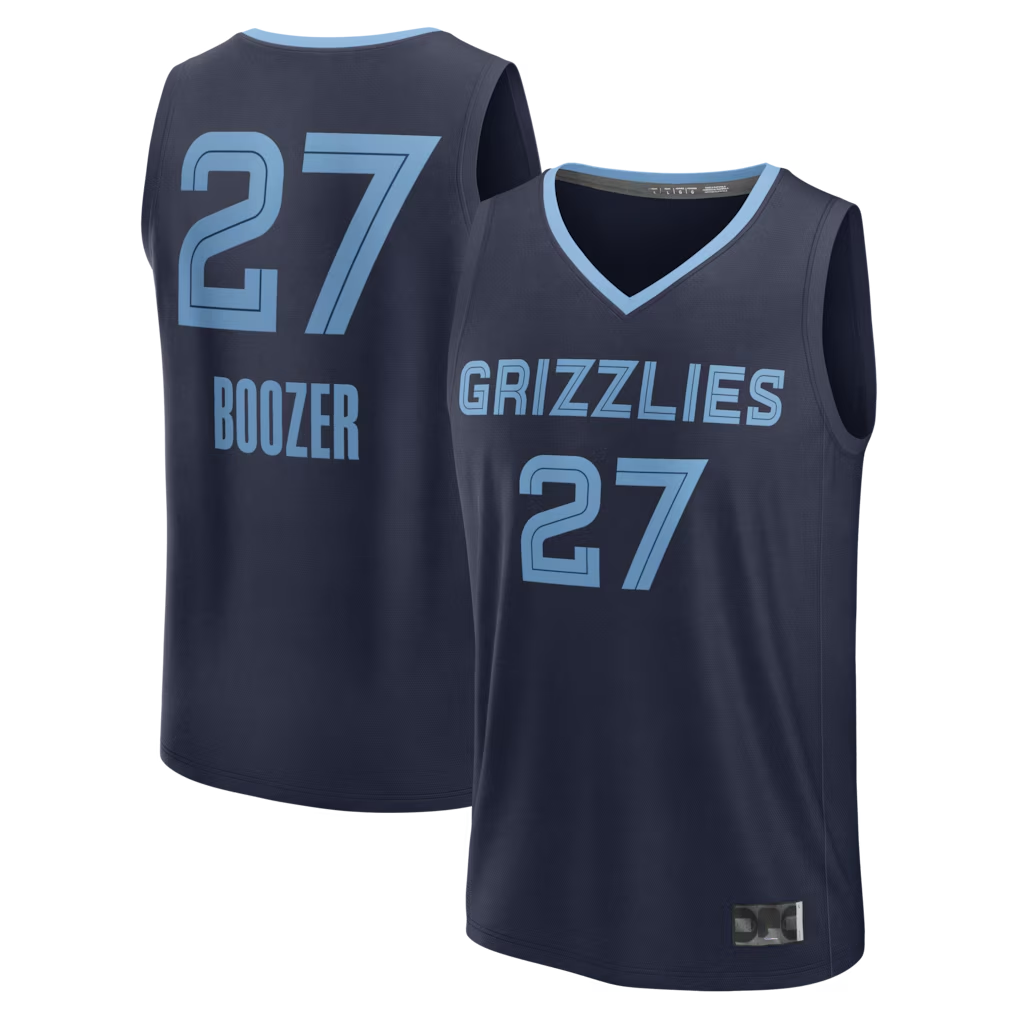 Fenge M.Grizzlies #27 Cameron Boozer Navy Draft First Round Pick Fast Break Stitched Jerseys- Icon Edition