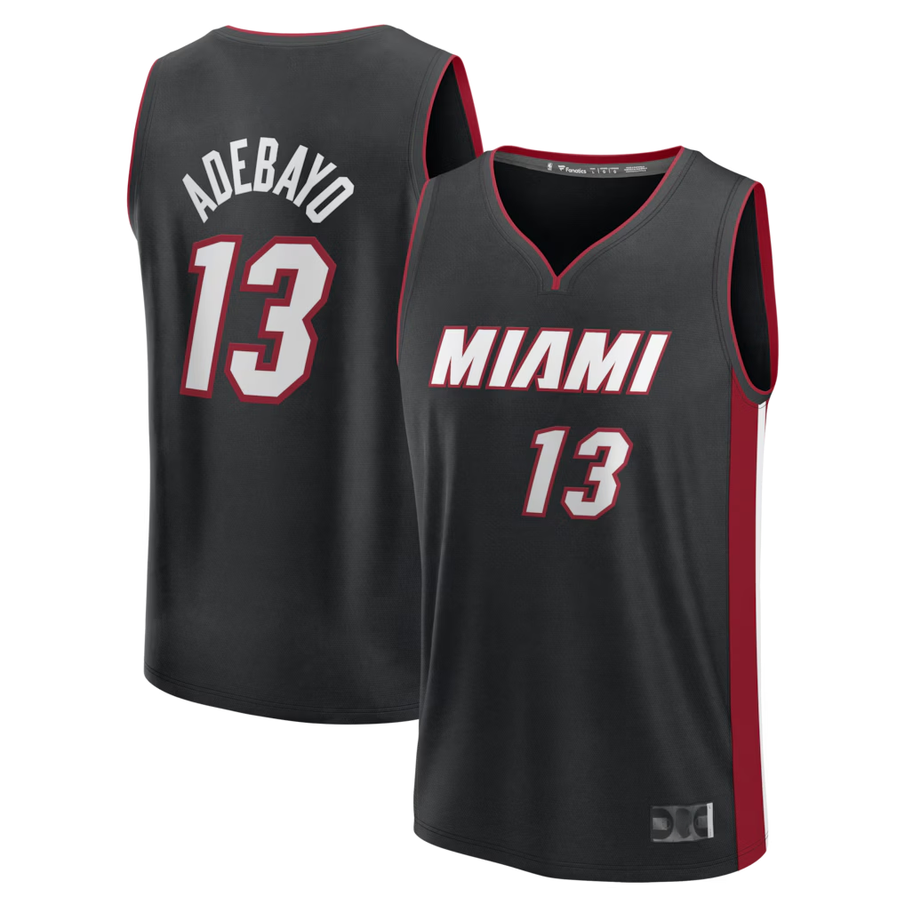 Fenge M.Heat #13 Bam Adebayo Black Fast Break Replica Jerseys - Icon Edition