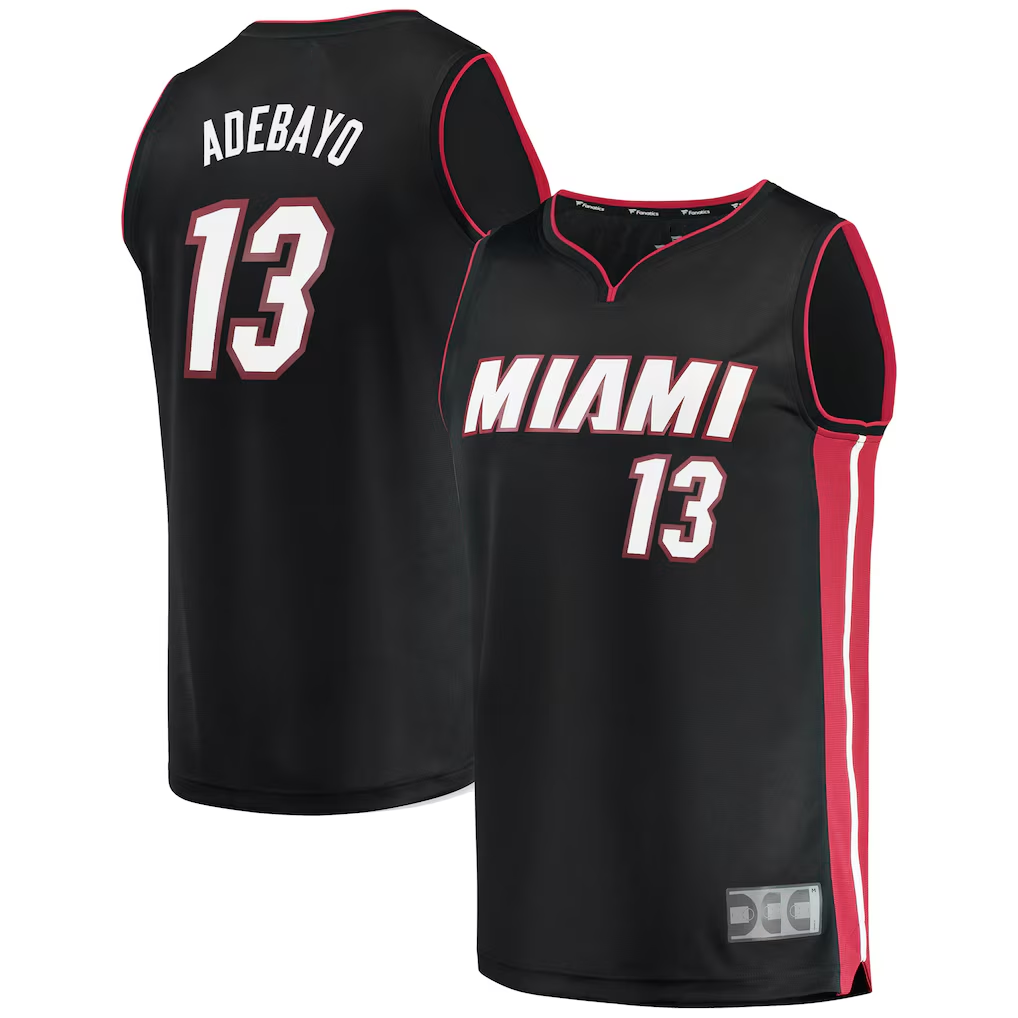 Fenge M.Heat #13 Bam Adebayo Black Fast Break Replica Player Jerseys - Icon Edition