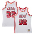 Fenge M.Heat #32 Shaquille O'Neal Mitchell & Ness White 2007-2008 Hardwood Classics Swingman Jerseys