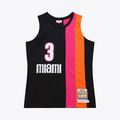 Fenge M.Heat #3 Dwyane Wade Mitchell & Ness Black 2005-06 Hardwood Classics Authentic Jerseys