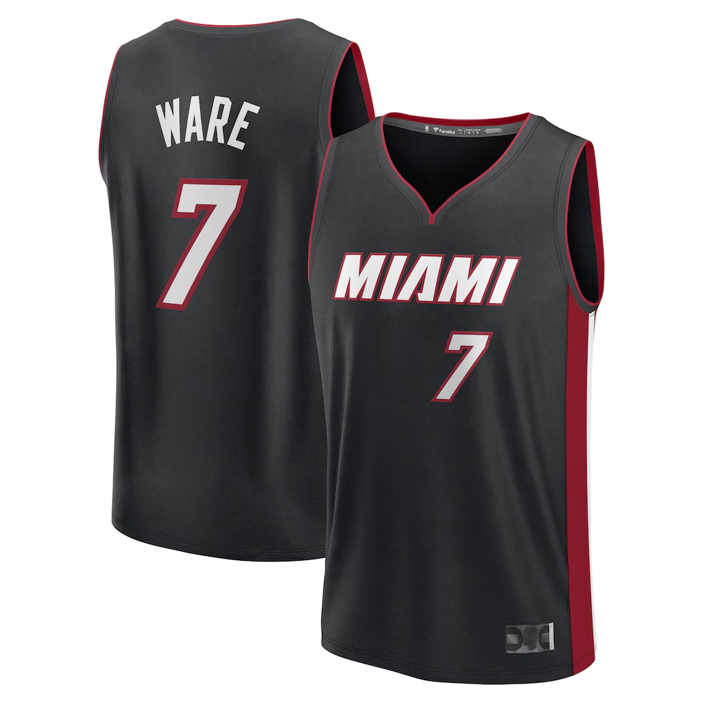 Fenge M.Heat #7 Kel'el Ware Black Fast Break Replica Player Jerseys - Icon Edition