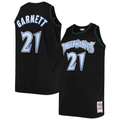 Fenge M.Timberwolves #21 Kevin Garnett Mitchell & Ness Black 1997-1998 Big & Tall Hardwood Classics Swingman Stitched Jerseys
