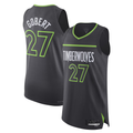 Fenge M.Timberwolves #27 Rudy Gobert Jordan Brand Anthracite Authentic Stitched Jerseys- Statement Edition