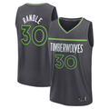 Fenge M.Timberwolves #30 Julius Randle Charcoal Fast Break Replica Player Stitched Jerseys - Statement Edition