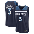 Fenge M.Timberwolves #3 Jaden McDaniels Navy Fast Break Replica Stitched Jerseys - Icon Edition