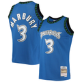 Fenge M.Timberwolves #3 Stephon Marbury Mitchell & Ness Blue 1996-1997 Hardwood Classics Swingman Stitched Jerseys
