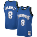 Fenge M.Timberwolves #8 Latrell Sprewell Mitchell & Ness Blue 2003-2004 Hardwood Classics Swingman Stitched Jerseys