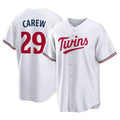 Fenge M.Twins #29 Rod Carew Player White Home Game Stitched Jerseys