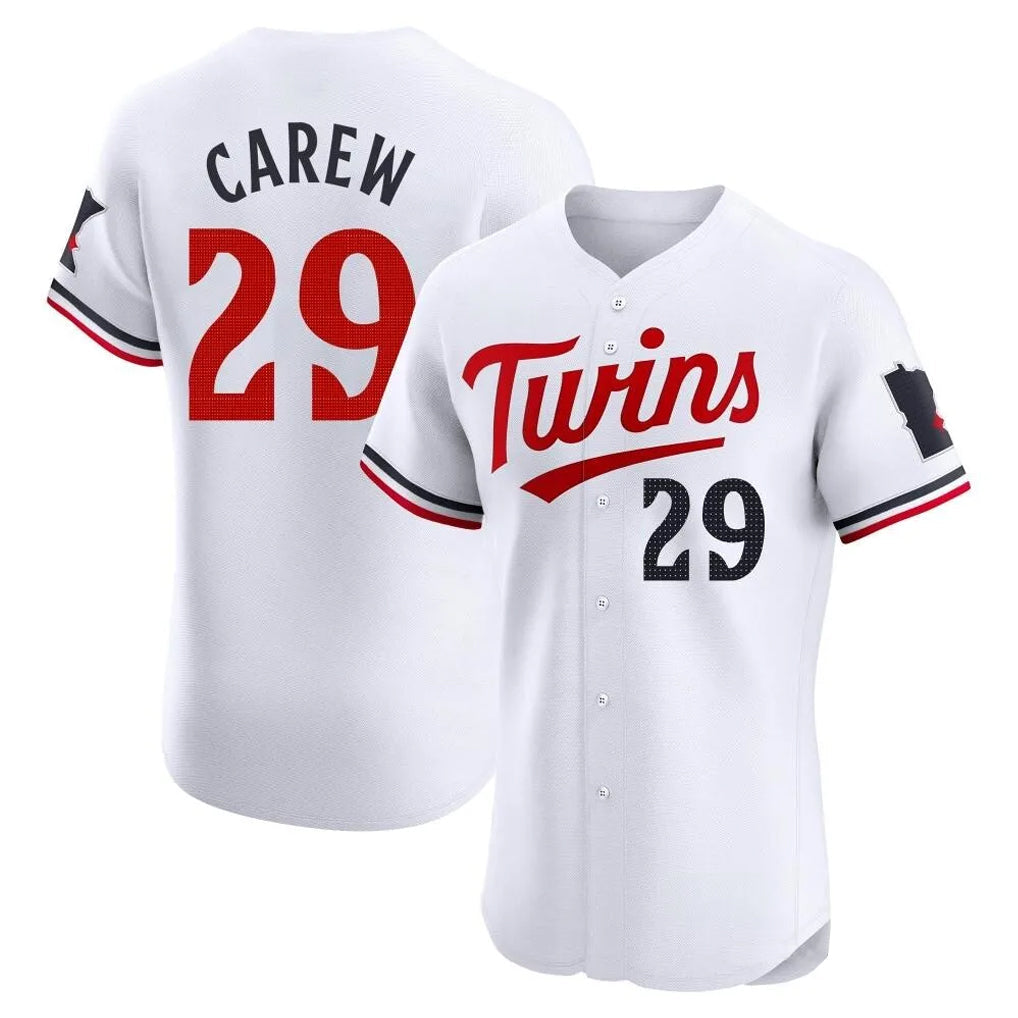 Fenge M.Twins #29 Rod Carew Player White Home Limited Elite Stitched Jerseys