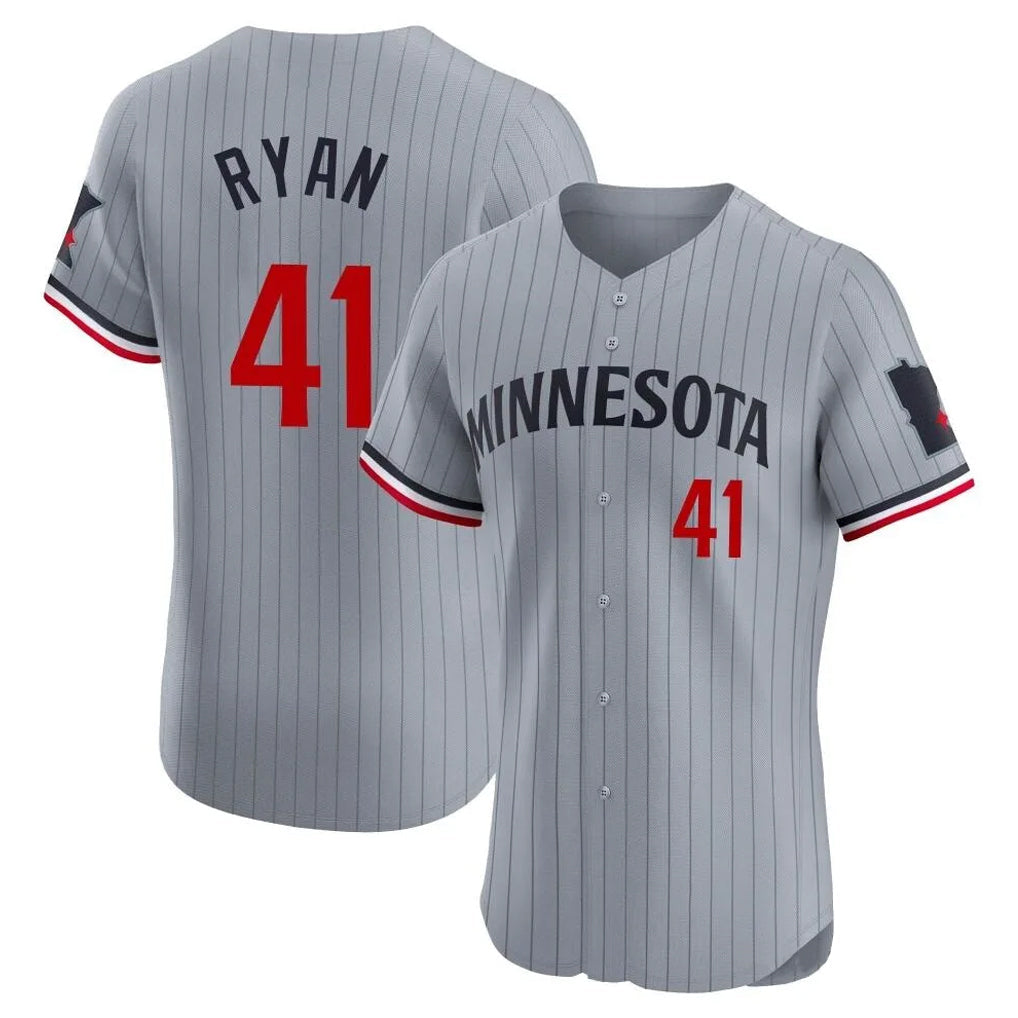 Fenge M.Twins #41 Joe Ryan Player Gray Home Limited Elite Stitched Jerseys