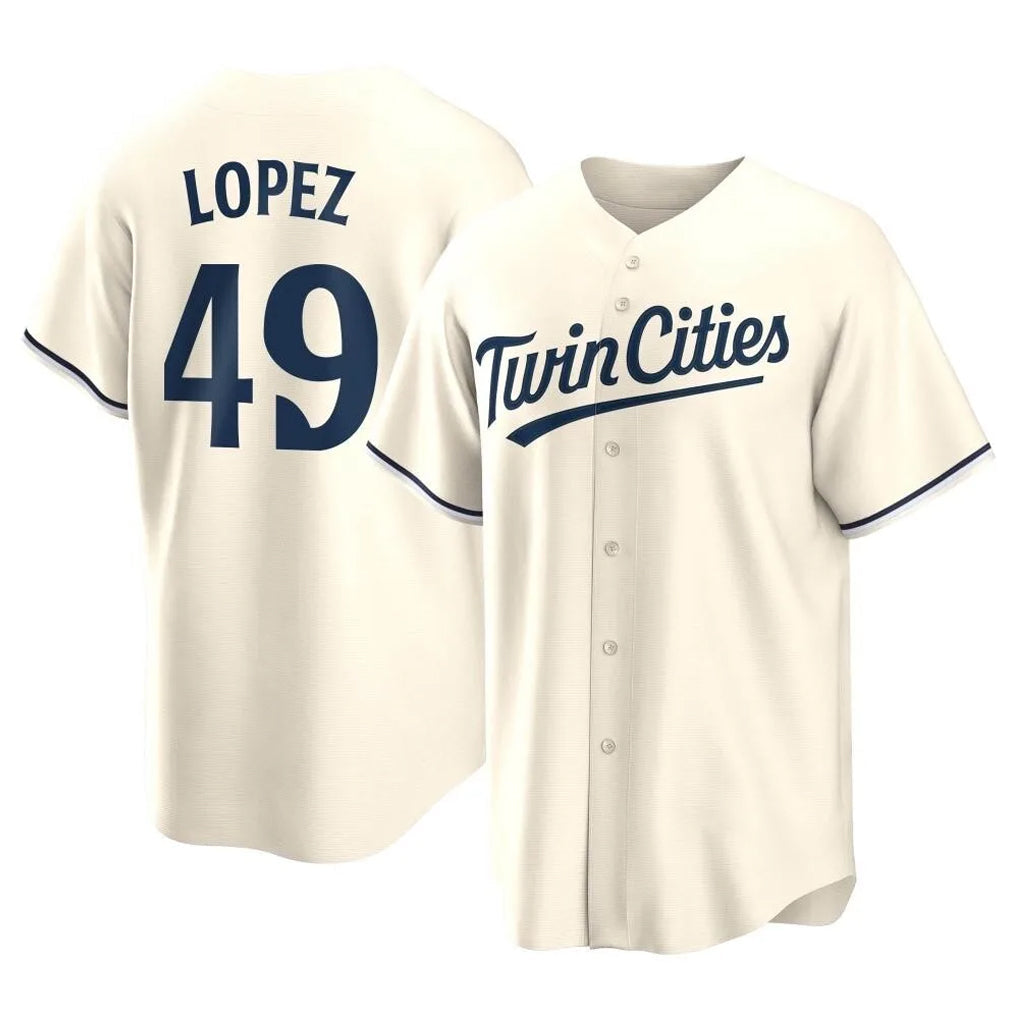 Fenge M.Twins #49 Pablo Lopez Player Cream Game Limited Home Stitched Jerseys