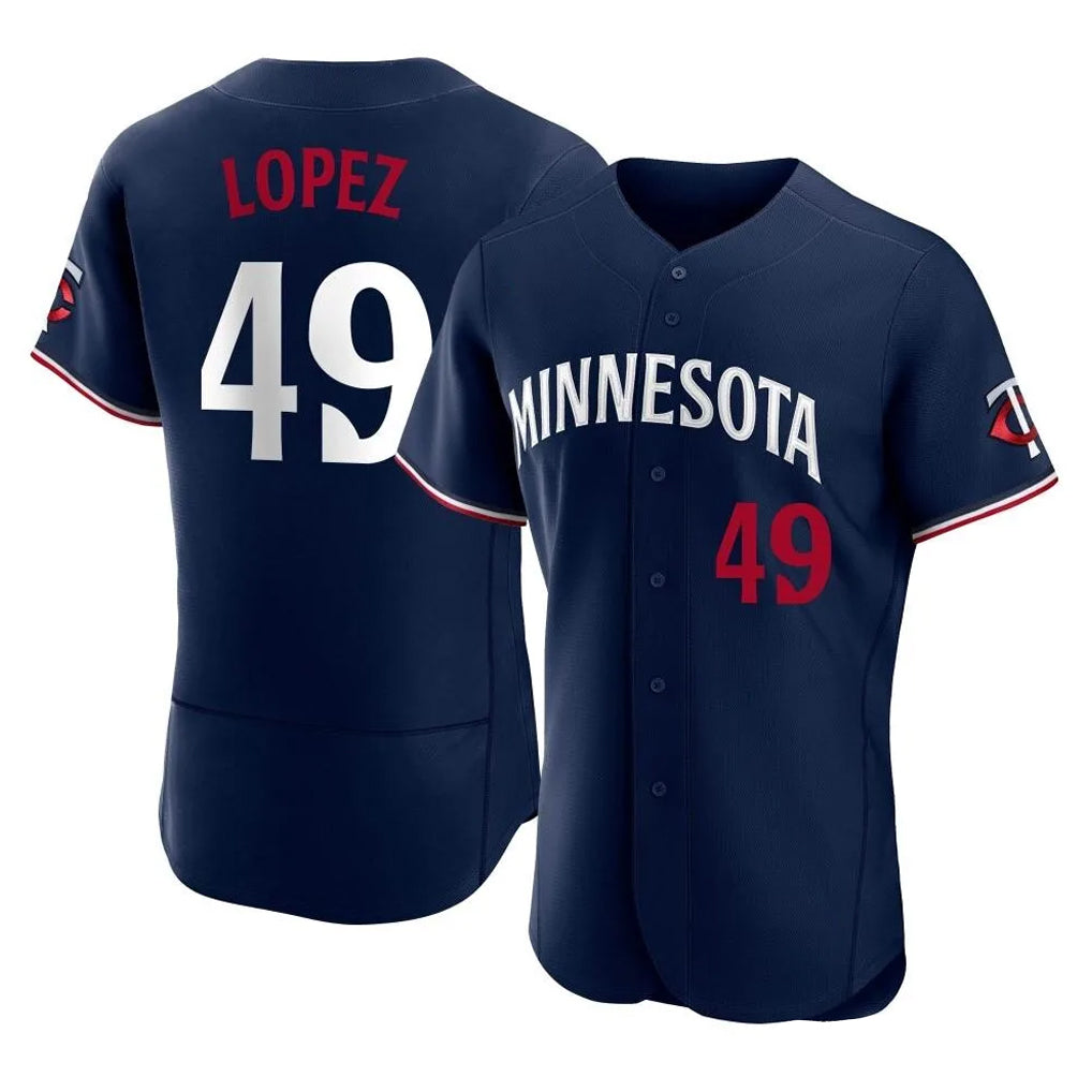 Fenge M.Twins #49 Pablo Lopez Player Navy Replica Home Limited Elite Stitched Jerseys