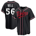 Fenge M.Twins #56 Josh Bell Player Black Fashion Out Home Limited Stitched Jerseys