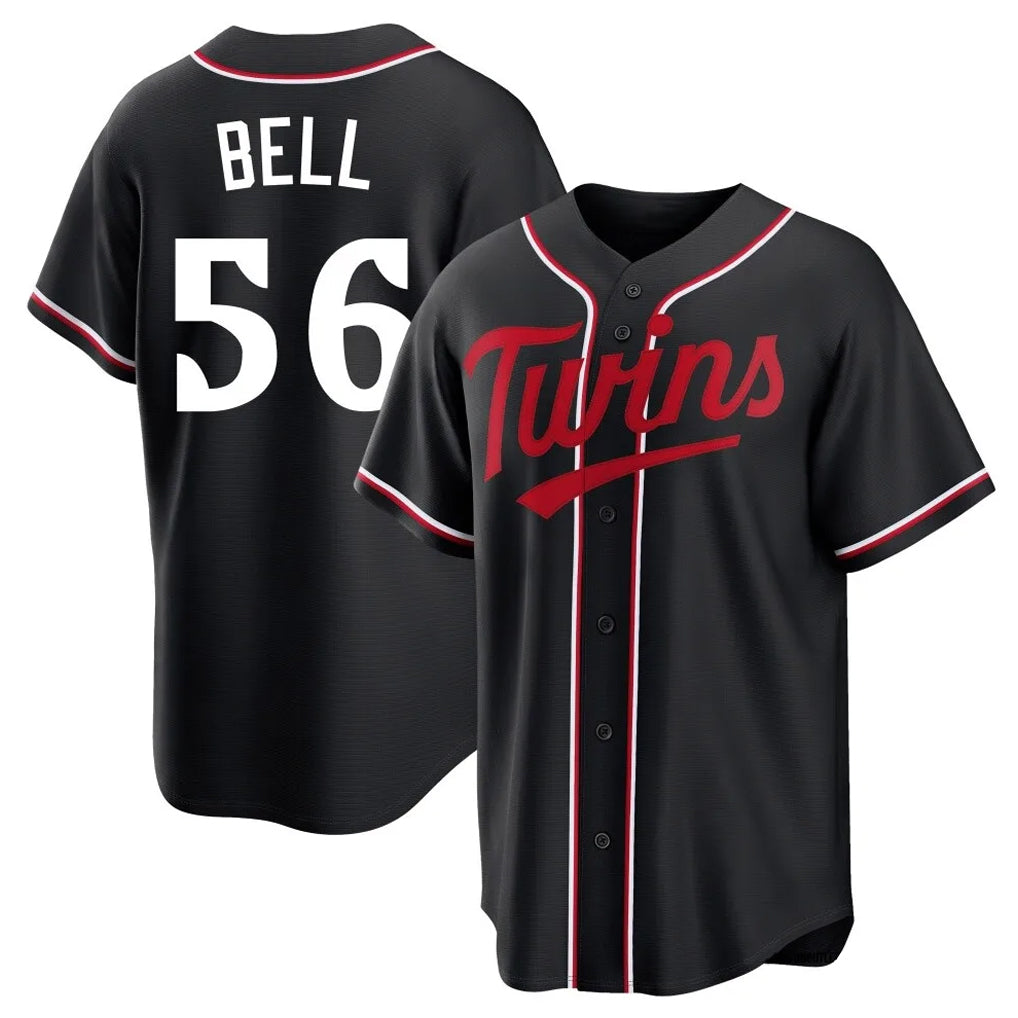 Fenge M.Twins #56 Josh Bell Player Black Fashion Out Home Limited Stitched Jerseys