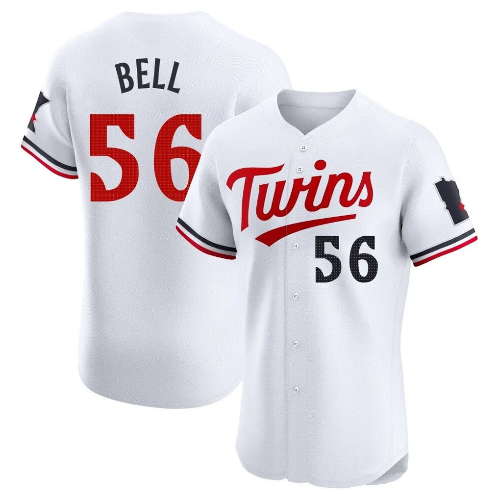 Fenge M.Twins #56 Josh Bell Player White Home Limited Elite Stitched Jerseys