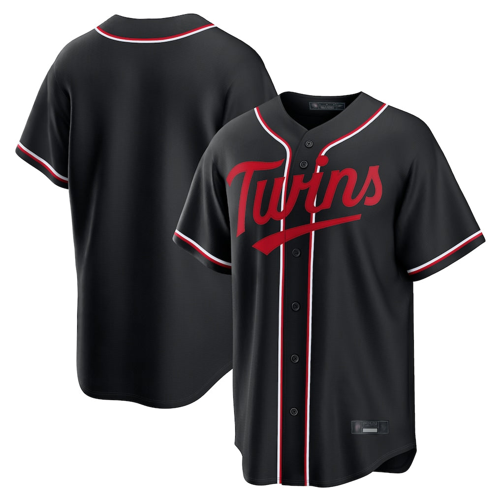 Fenge Minnesota Twins Blank Player Black Fashion Out Home Limited Stitched Jerseys