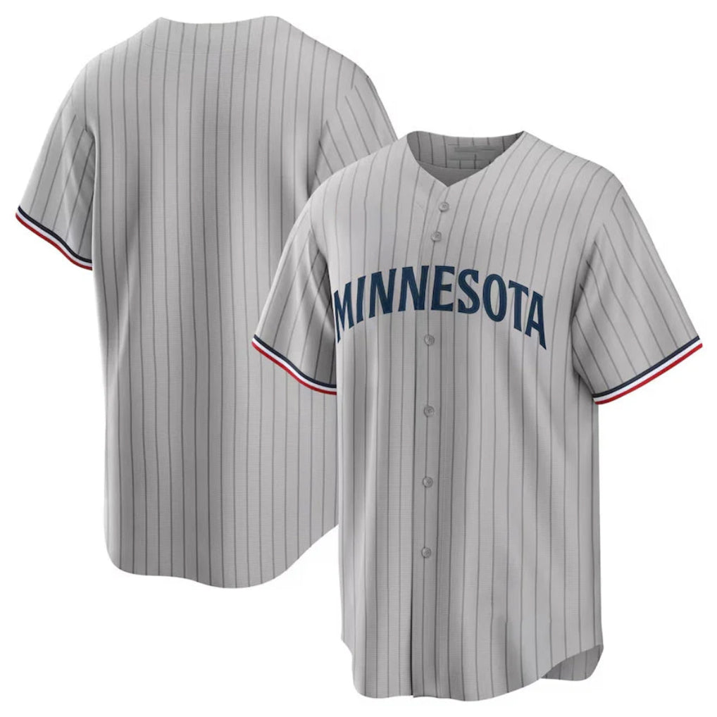 Fenge Minnesota Twins Blank Player Gray Game Limited Home Stitched Jerseys