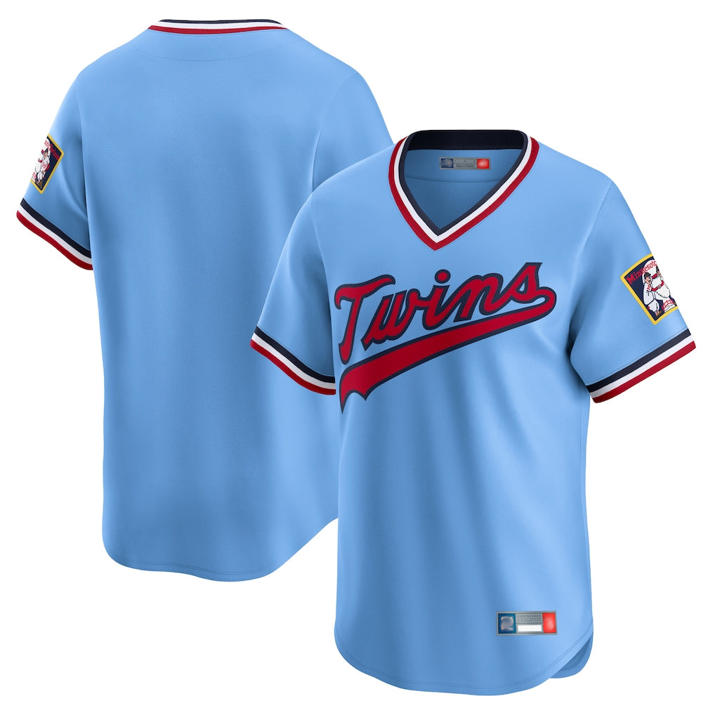 Fenge Minnesota Twins Blank Player Light Blue Throwback Cooperstown Collection Limited T-shirt Stitched Jerseys