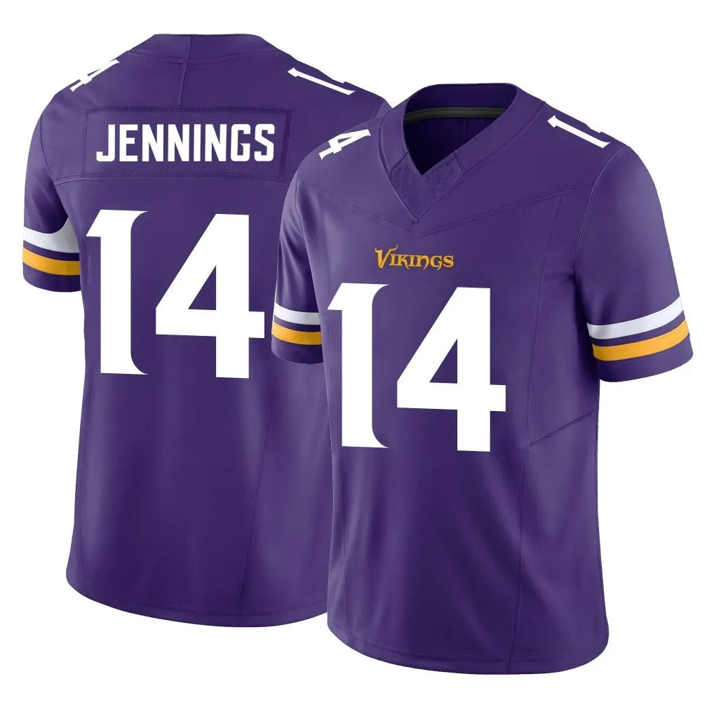 Fenge MN.Vikings #14 Jauan Jennings Player Purple Limited Vapor F.U.S.E. Home Game Stitched Jerseys