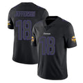 Fenge MN.Vikings #18 Justin Jefferson Player Black Impact LImited Home Game Stitched Jerseys