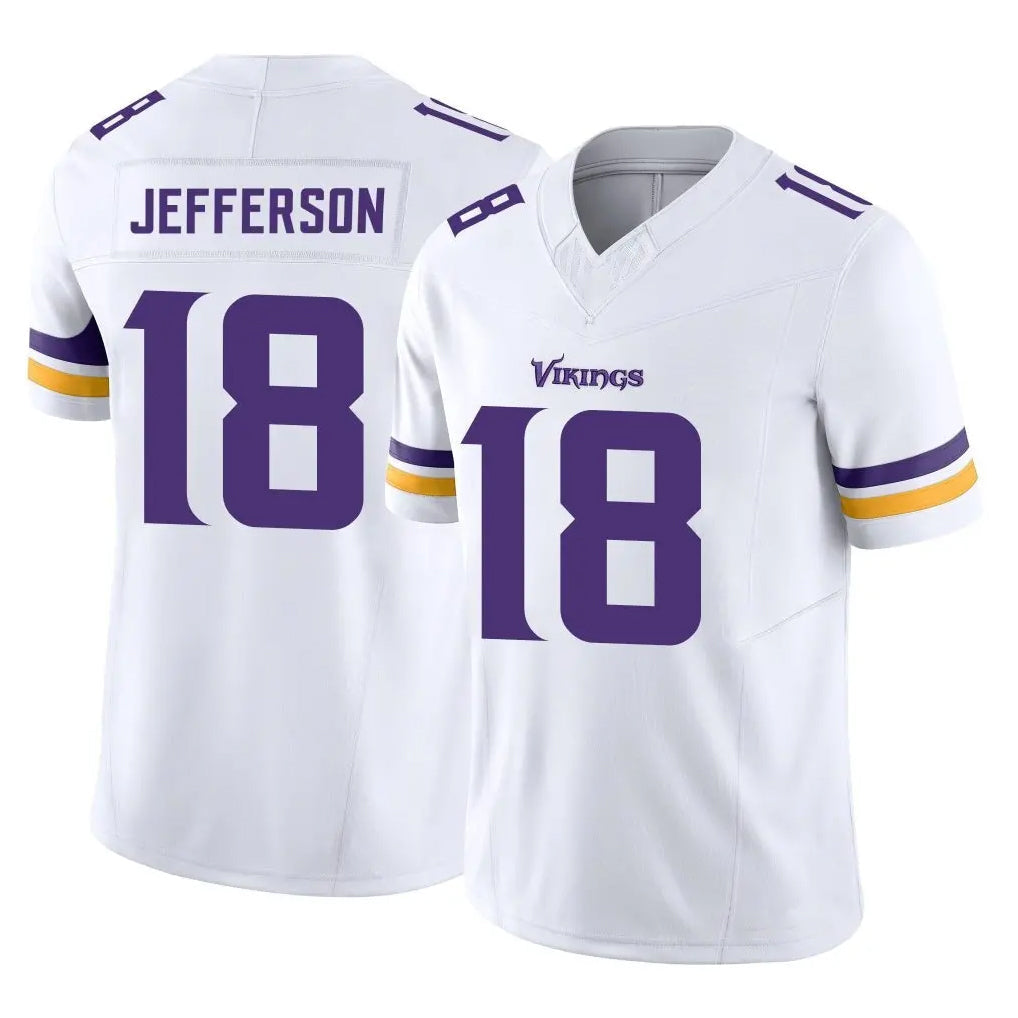 Fenge MN.Vikings #18 Justin Jefferson Player White Limited Vapor F.U.S.E. Home Game Stitched Jerseys