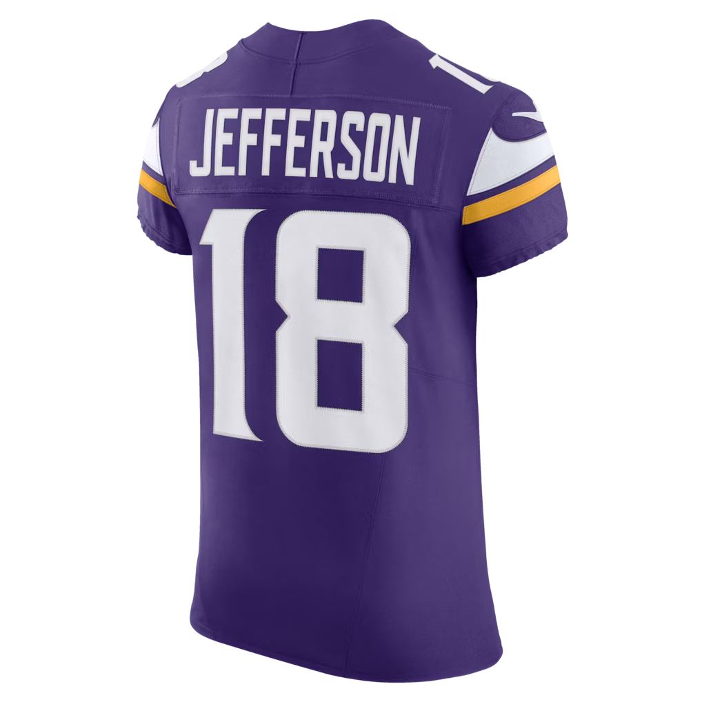 Fenge MN.Vikings #18 Justin Jefferson Purple Team Vapor F.U.S.E. Elite Stitched Jersey