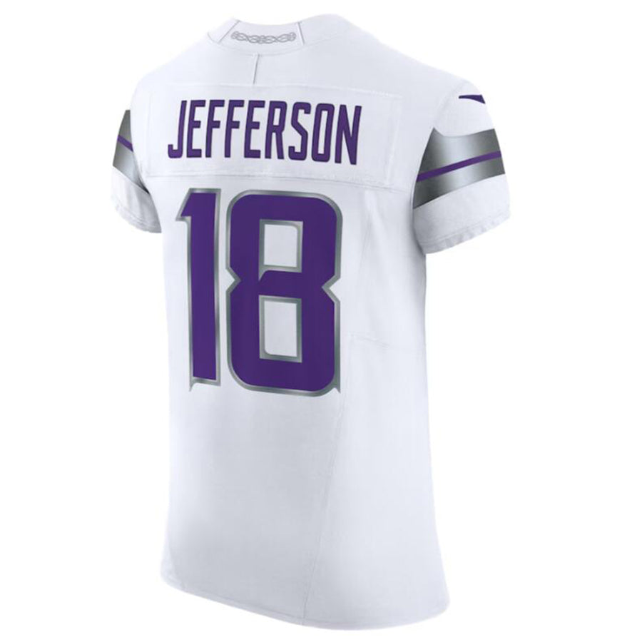 Fenge MN.Vikings #18 Justin Jefferson White Alternate Vapor F.U.S.E. Elite Player American Stitched Jersey