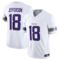 Fenge MN.Vikings #18 Justin Jefferson White Alternate Vapor F.U.S.E. Limited American Stitched Jerseys
