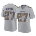 Fenge MN.Vikings #27 Jordan Mason Player Gray Atmosphere Fashion Home Game Stitched Jerseys