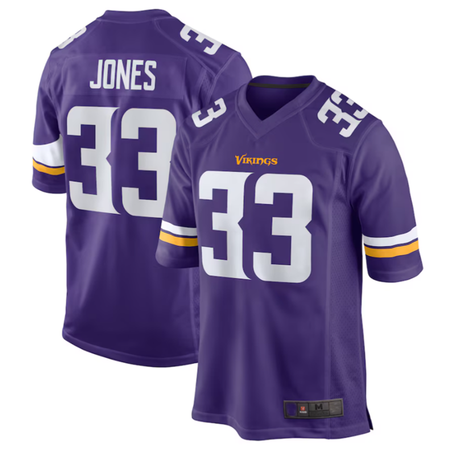 Fenge MN.Vikings #33 Aaron Jones Purple Game Player Jersey Stitched American Stitched Jerseys