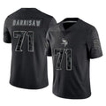 Fenge MN.Vikings #71 Christian Darrisaw Player Black Reflective LImited Home Game Stitched Jerseys