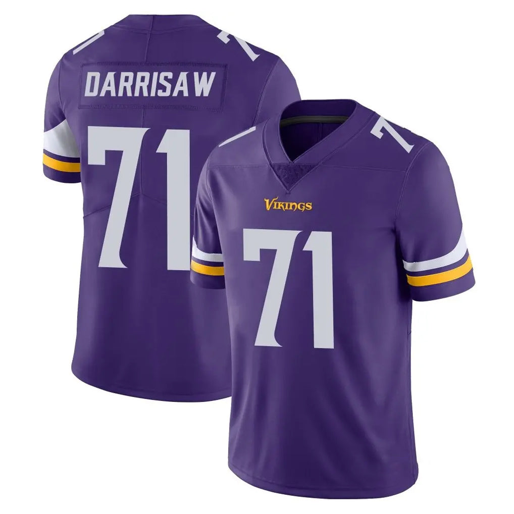 Fenge MN.Vikings #71 Christian Darrisaw Player Purple Limited Vapor Untouchable Home Game Stitched Jerseys