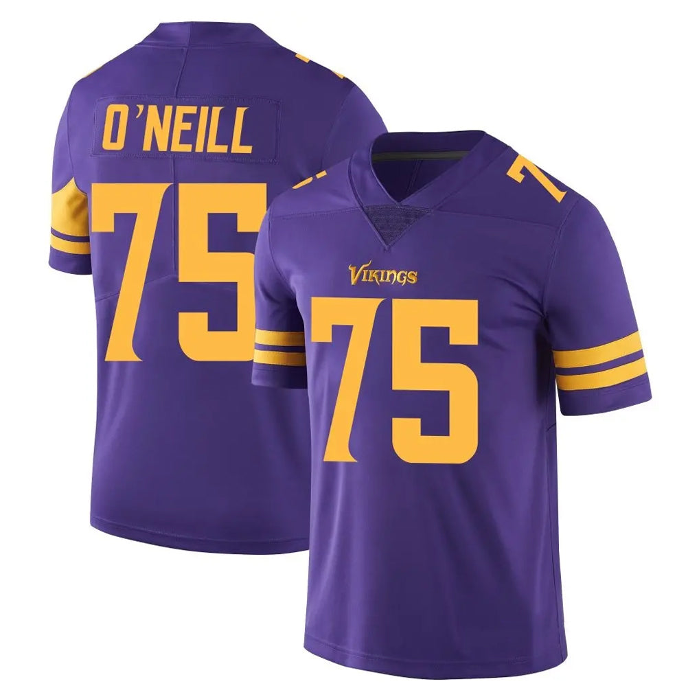 Fenge MN.Vikings #75 Brian O'Neill Player Purple Limited Color Rush Home Game Stitched Jerseys