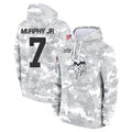 Fenge MN.Vikings #7 Byron Murphy Jr. Player Arctic Camo Salute to Service Pullover Hoodies Limited Game Stitched Jerseys